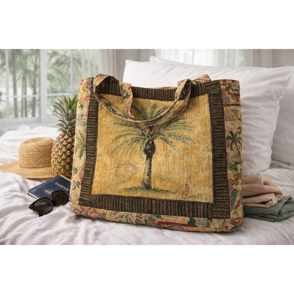 Tropical Tapestry Tote Bag Overnight Chad Barrett Palm‎ Trees Pacific Palmetto